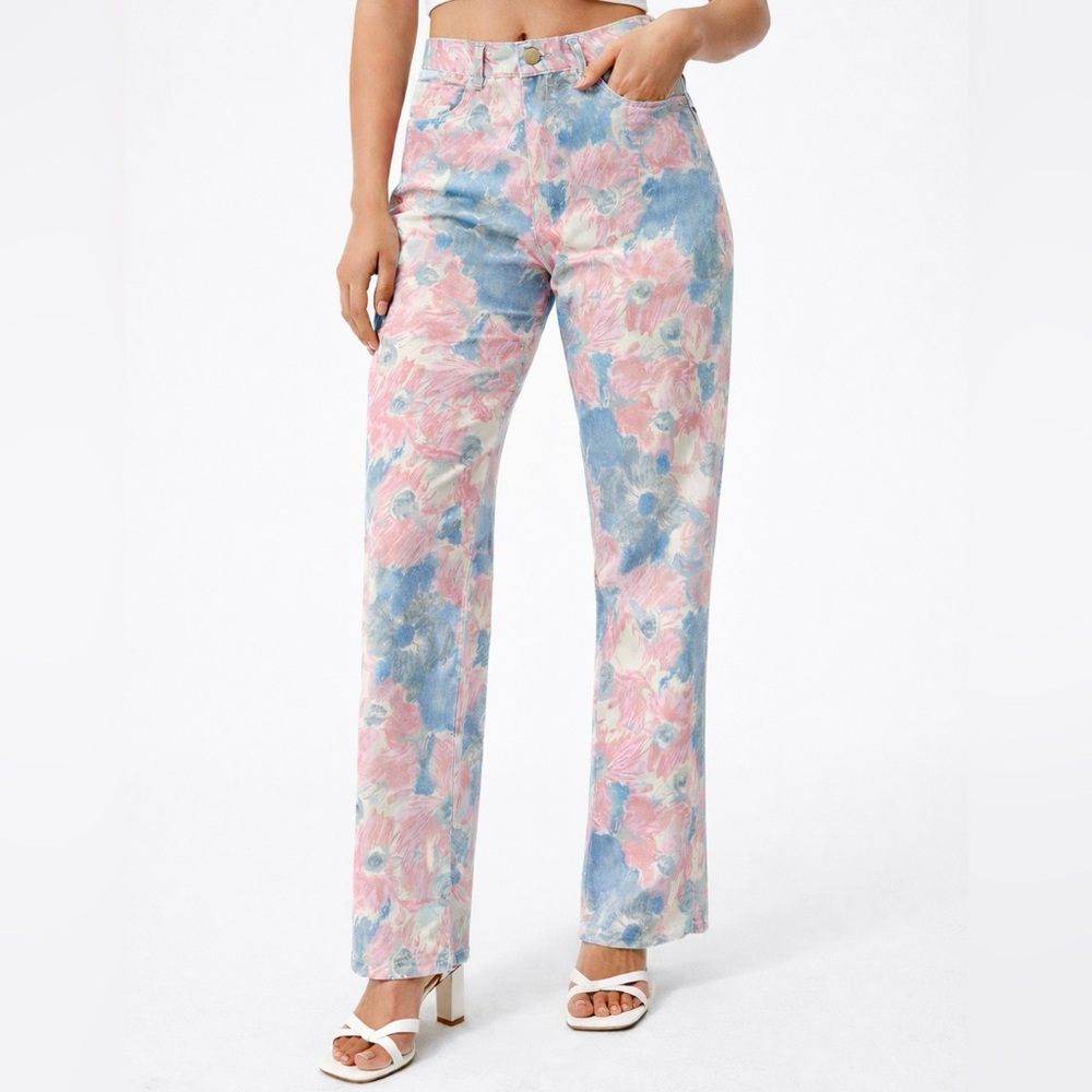 BRAND NEW Roberto orisini floral denim pants